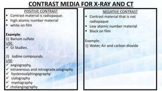Ri Contrast Objects Basics of contrast media | PPTX