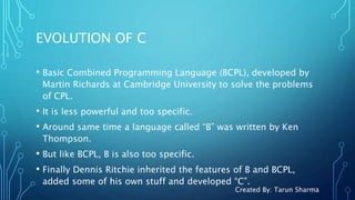 Introduction of c programming | PPTX