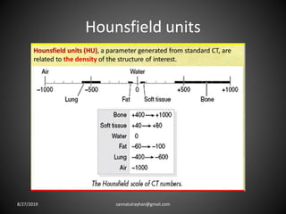 Hounsfield units
8/27/2019 zannatulrayhan@gmail.com
 