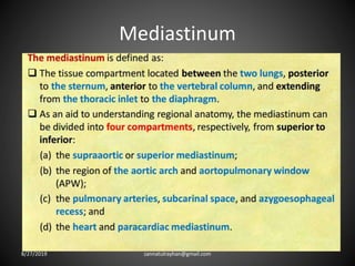 Mediastinum
8/27/2019 zannatulrayhan@gmail.com
 