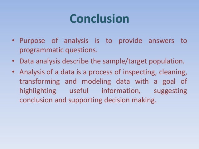 conclusion of data analysis research