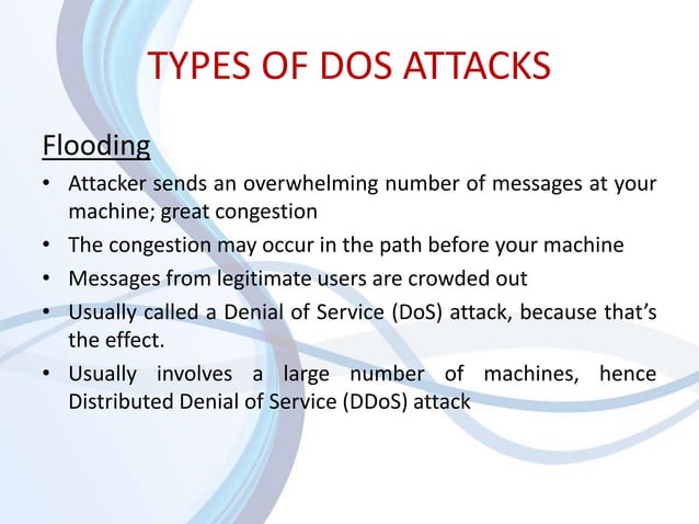Basics of Denial of Service Attacks
