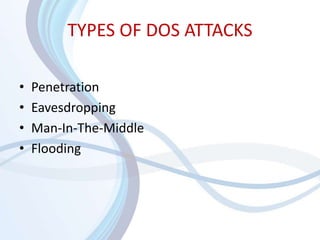 Basics of Denial of Service Attacks | PPT
