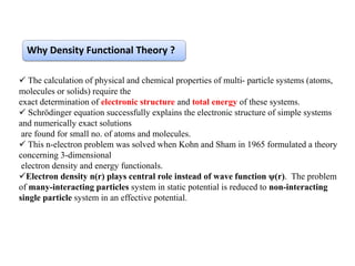 Basics Of Density Functional Theory Pptx Basics Of Density Functional Theory Pptx