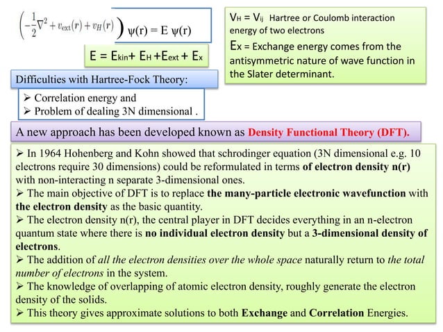 Basics Of Density Functional Theory Pptx Basics Of Density Functional Theory Pptx