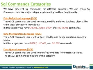 Basics of dml queries | PPTX | Databases | Computer Software and ...