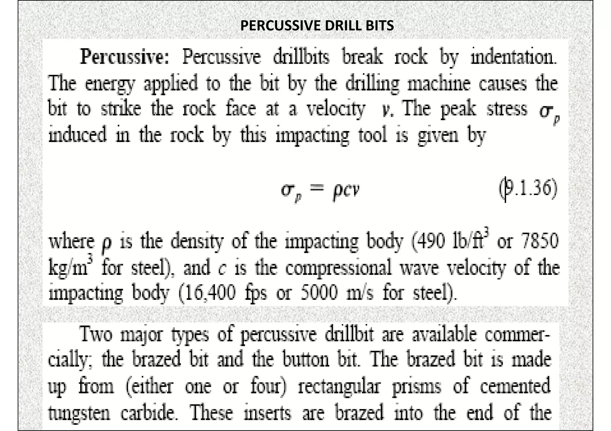 PERCUSSIVE DRILL BITS




       ISN
 