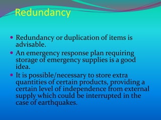 Structural Redundancy Explain Basics of earthquake & structural and non structural guidelines for ...
