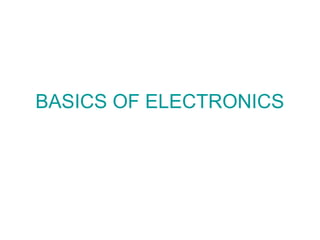 BASICS OF ELECTRONICS
 