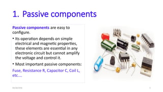 Comprehensive Guide to Electronic Components and Their Functions | PPTX
