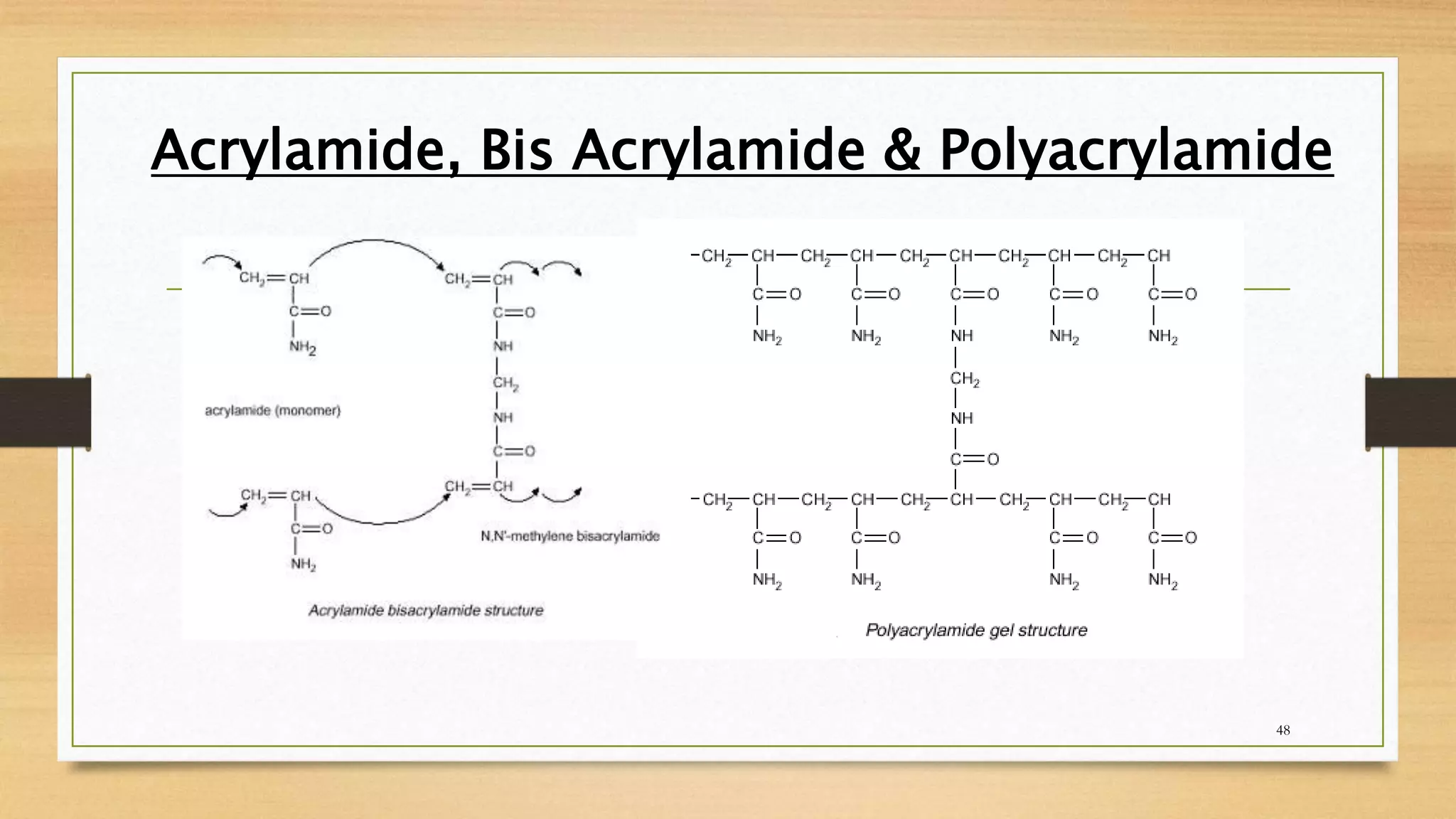 Acrylamide, Bis Acrylamide & Polyacrylamide
48
 