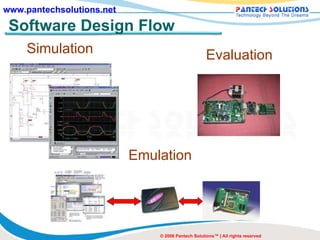 Software Design Flow © 2008 Pantech Solutions™ | All rights reserved Evaluation Emulation Simulation 
