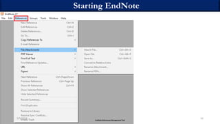 Basics of EndNote research tool | PDF