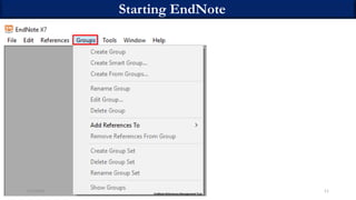 Basics of EndNote research tool | PDF