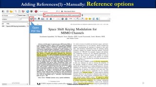 Basics of EndNote research tool | PDF