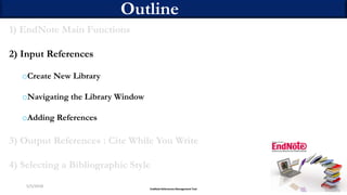 Basics of EndNote research tool | PDF