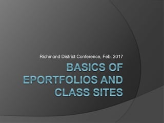 Richmond District Conference, Feb. 2017
 
