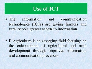 Basics of extension and its role in agricultural | PPTX