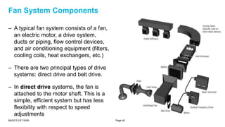 Fan Description Basics of fans | PPTX