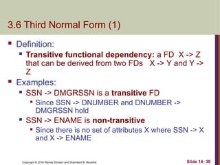Basics of Functional Dependencies and Normalization for Relational ...