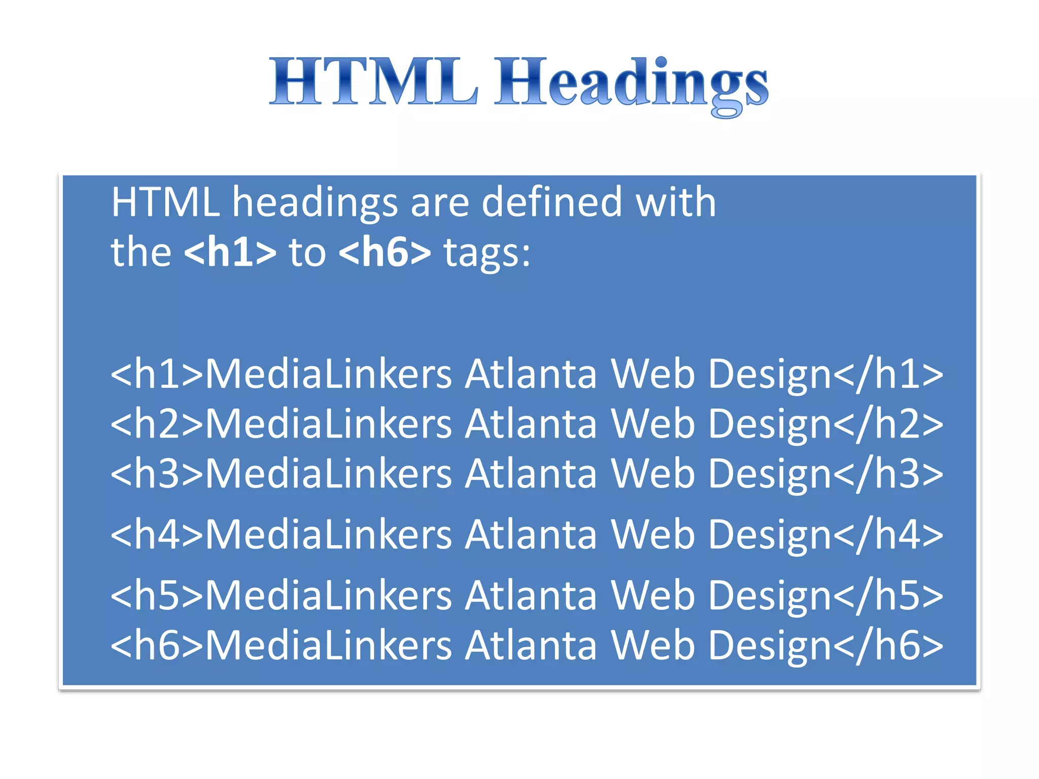 Basics of HTML 5 for Beginners | PPTX