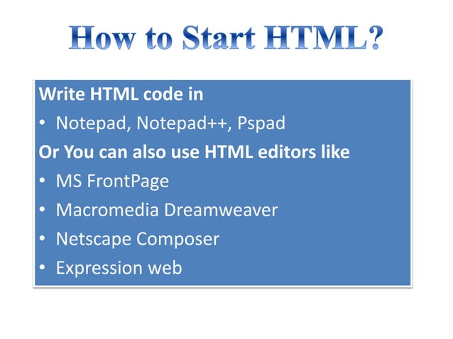 Basics of HTML 5 for Beginners | PPT | Free Download