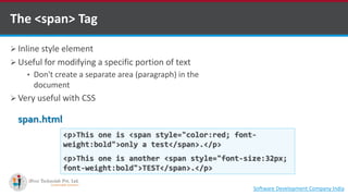 Basics of html for web development by software outsourcing company ...
