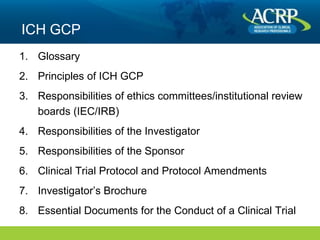 Basics of ich gcp campus kortrijk 2012 yge | PDF