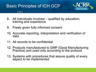 Basics of ich gcp campus kortrijk 2012 yge | PDF