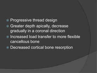 Progressive Thread Engagement basics of implantology.ppt