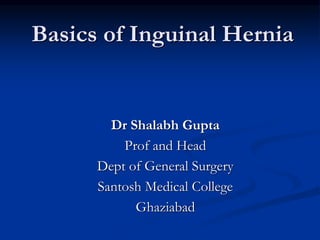 Basics of inguinal hernias | PPT