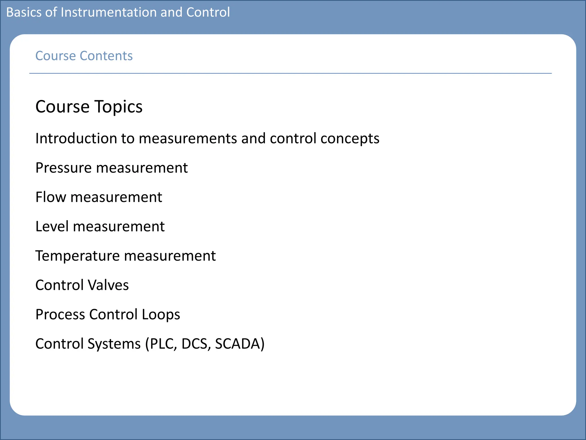 Basics of Instrumentation & Control system.pdf