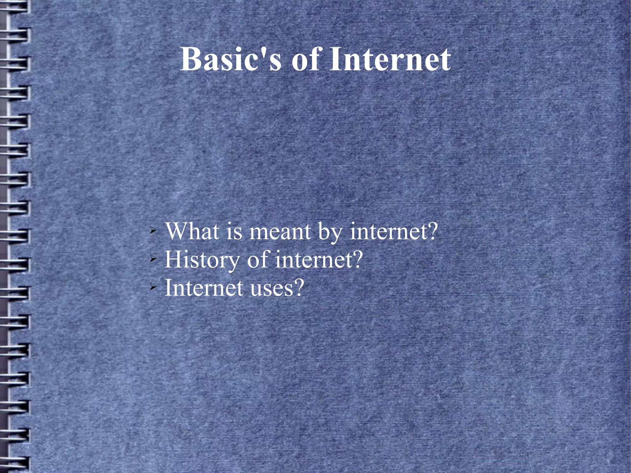 Basic's of internet | ODP