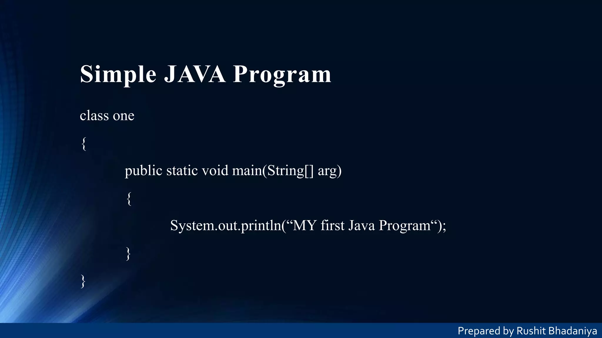 Basics of java (1) | PPT