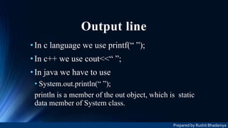 Basics of java (1) | PPT image.