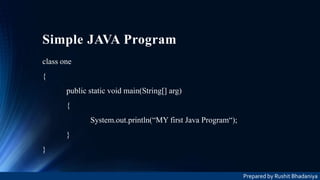 Basics of java (1) | PPT