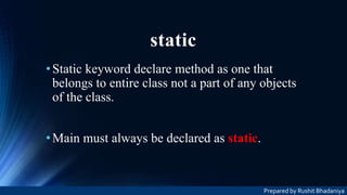 Basics of java (1) | PPT