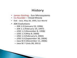 Basics of java | PPT