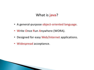 Basics of java | PPT