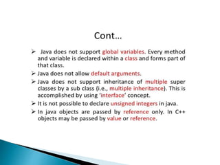 Basics of java | PPT