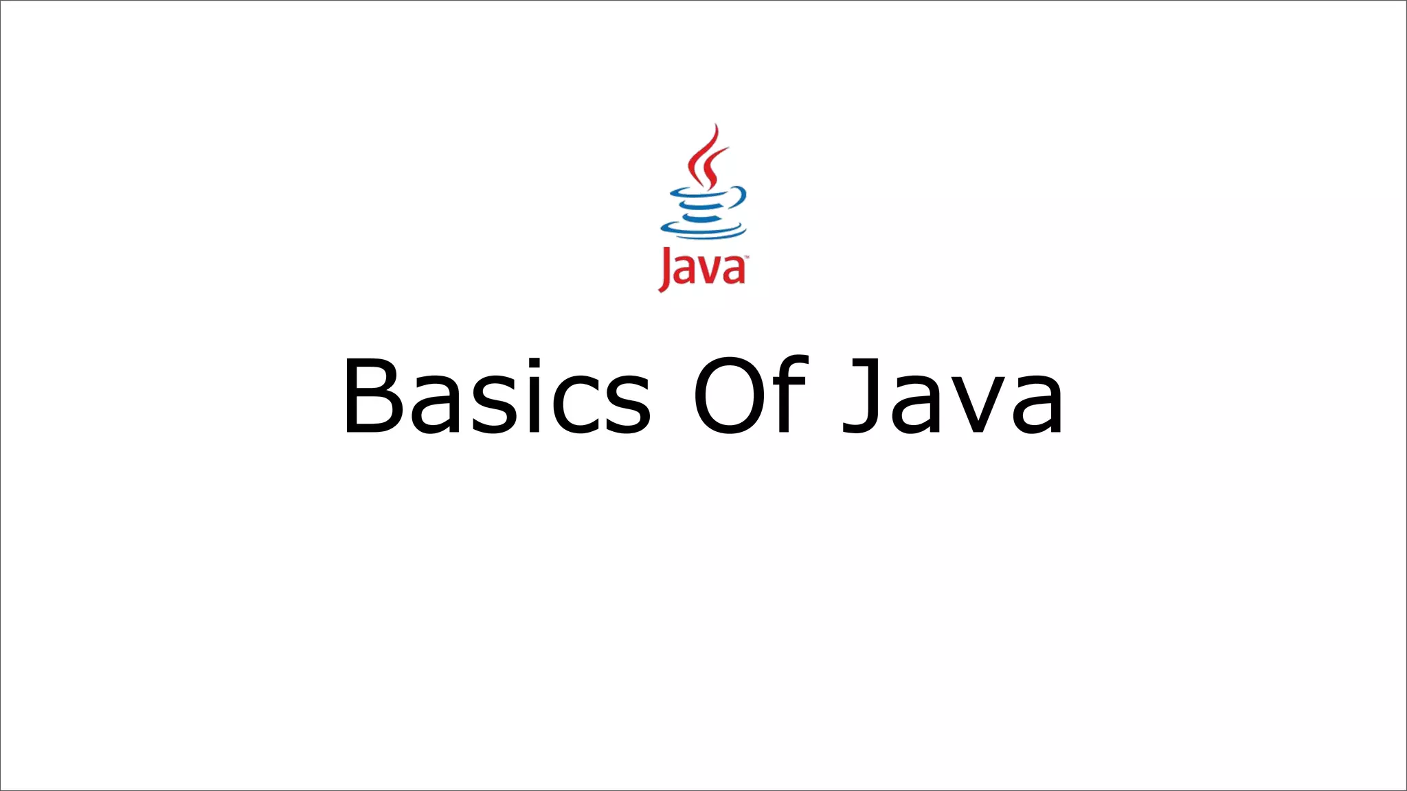 Basics of java | PDF