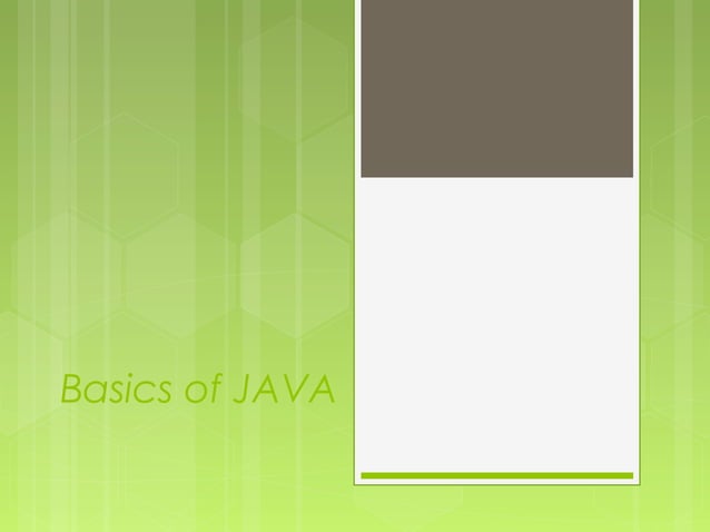Basics of java 1 | PPT | Programming Languages | Computing