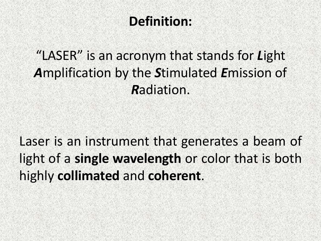 Basics of lasers