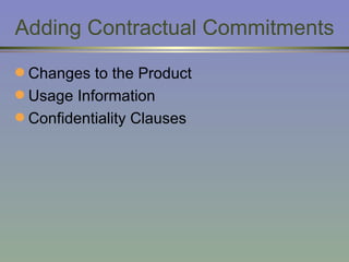 Adding Contractual Commitments Changes to the Product Usage Information  Confidentiality Clauses 