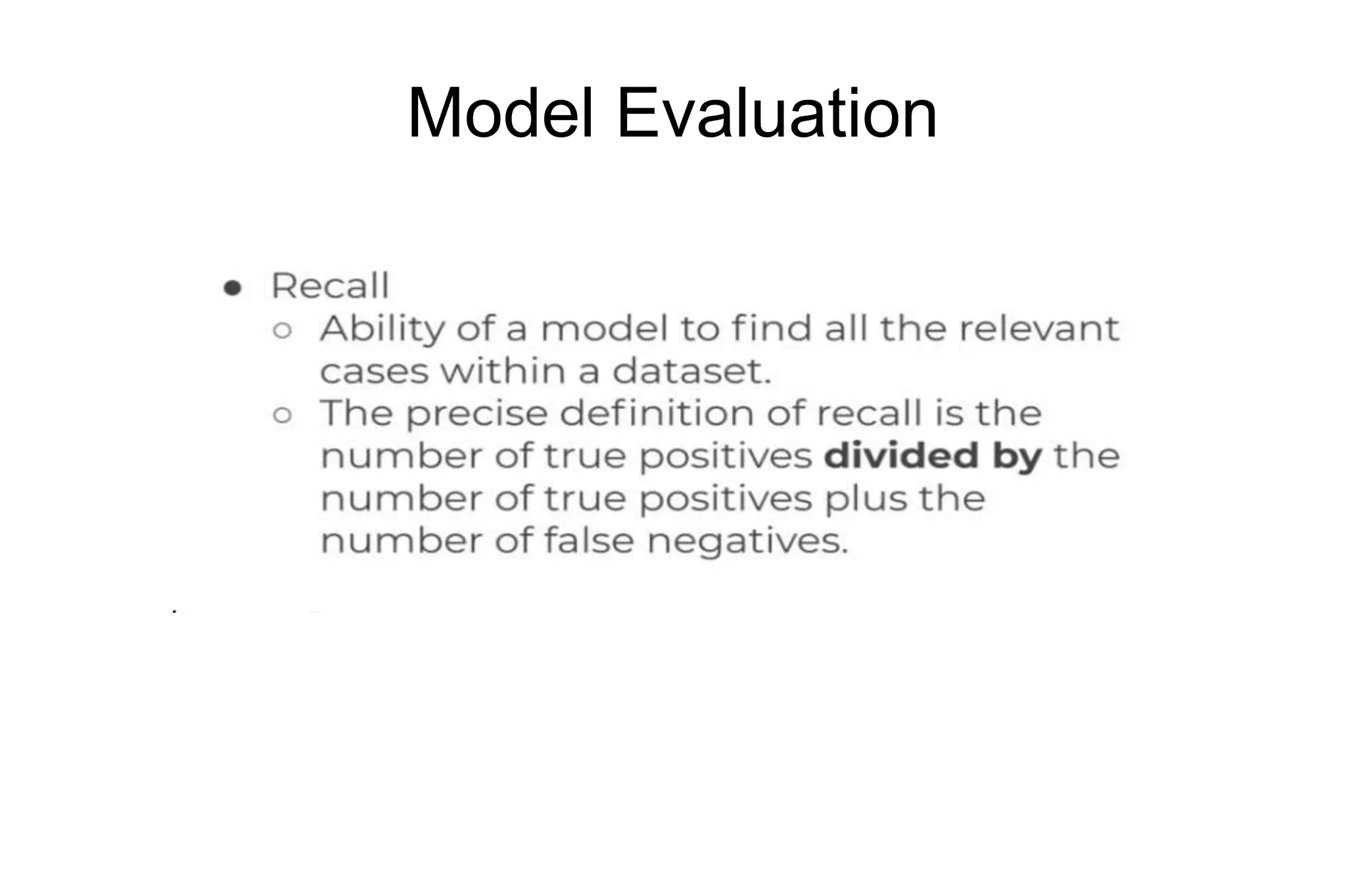 Model Evaluation