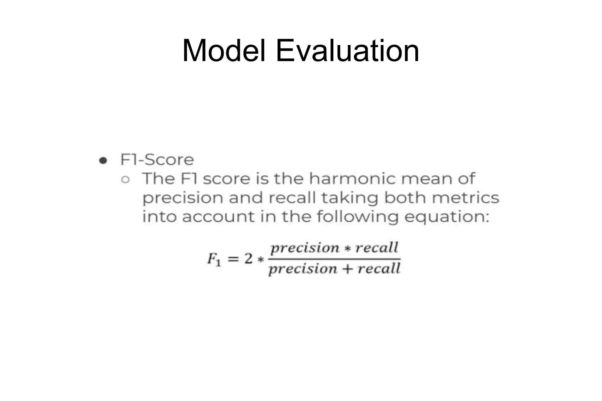Model Evaluation