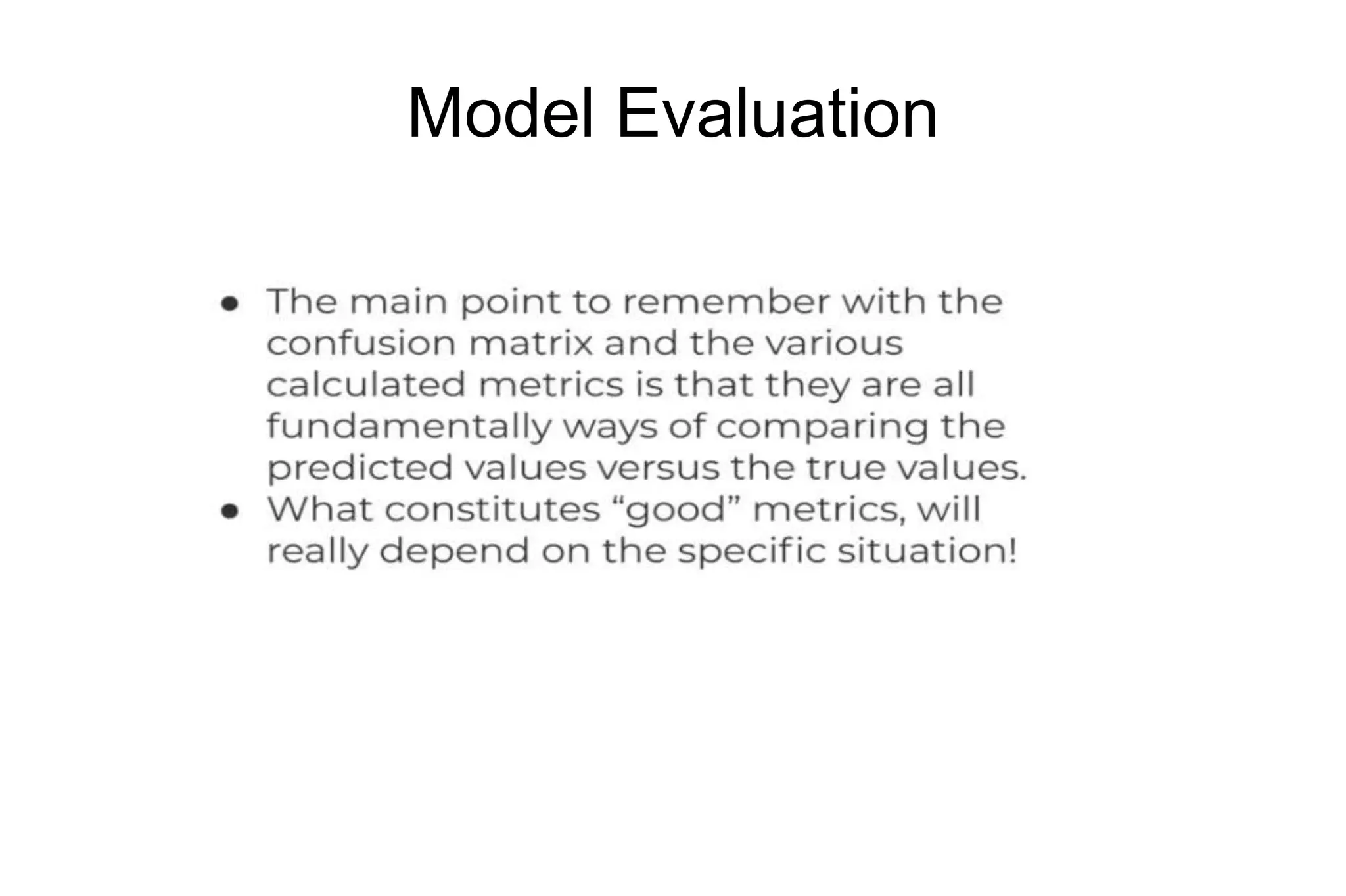 Model Evaluation
