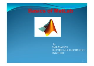 By
ANIL MAURYA
ELECTRICAL & ELECTRONICS
ENGINEER
1
 