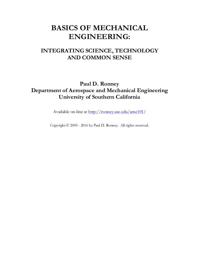 Basics of Mechanical Engineering