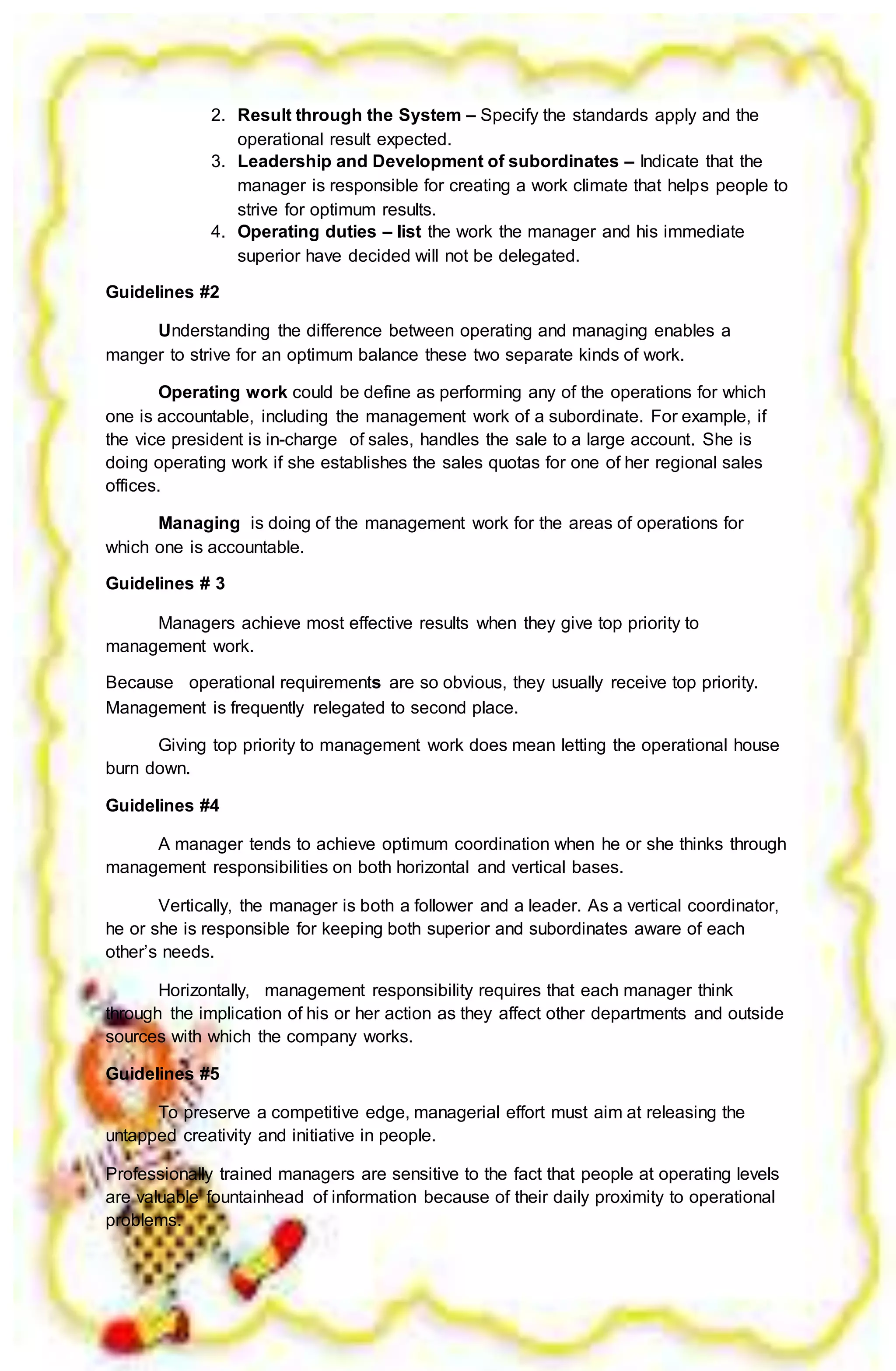 Basics of management | DOCX